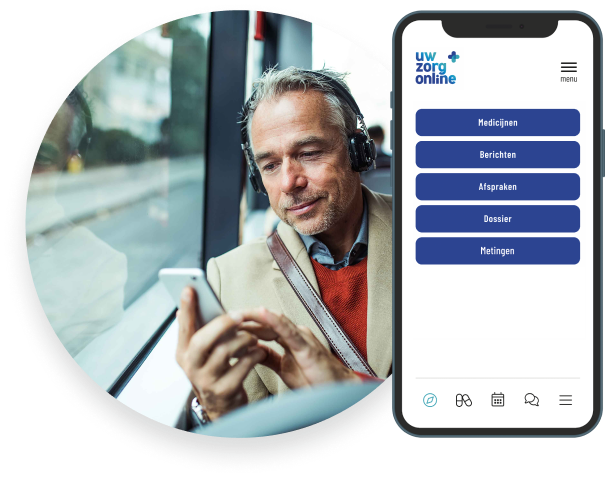 UwZorgOnline App op telefoon